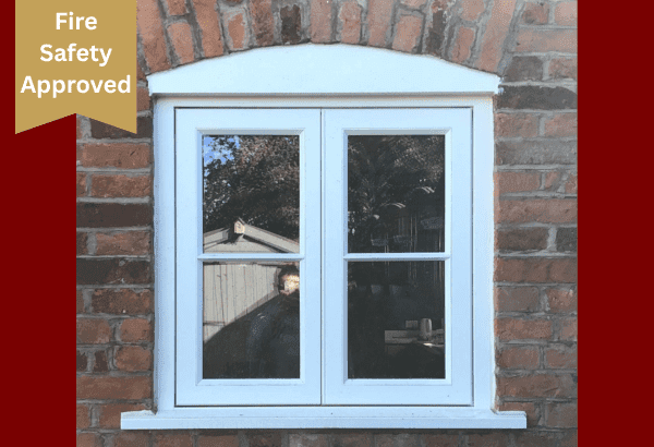 Fire Safety Approved - Double Opening Flush Casement Timber Window - Grade II Listed Building